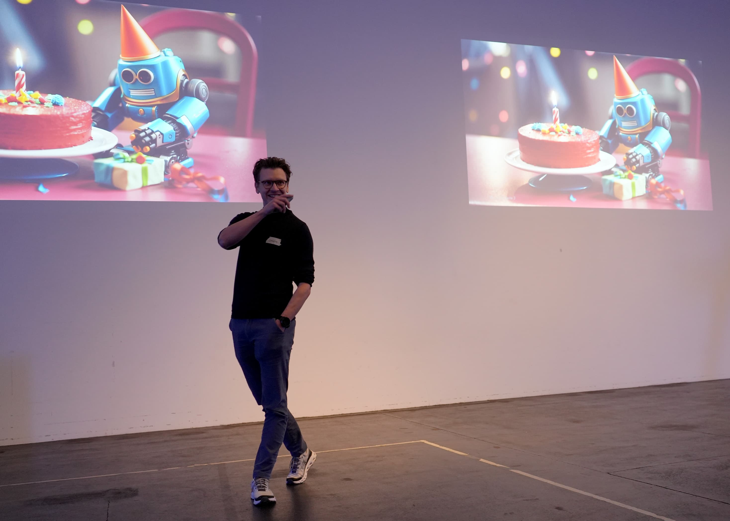 Sandro Felder bei einem Fachvortrag